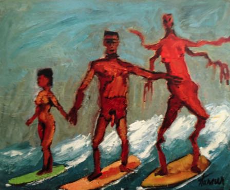 Jerry working past masters … "Trump family surfing at Trump Beach Resort."