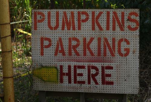Parking for pumpkins