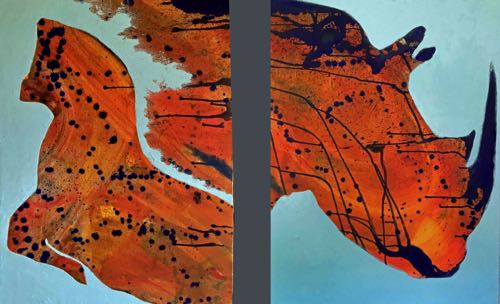 Sue W, diptych